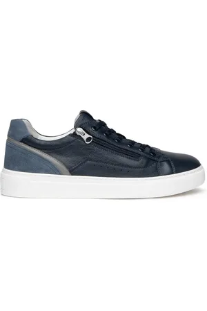 Nero Giardini Sko, Herre, Blå, 41 EU, Læder, Blå Ruskind Læder Sneakers