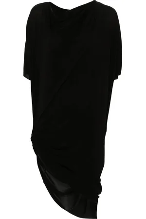 Rick Owens Kjole, Dame, Sort, S, Edfu Drapped Kjole