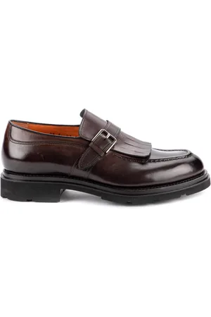 santoni Sko, Herre, Brun, 42 1/2 EU, Læder, Klassiske læderloafers