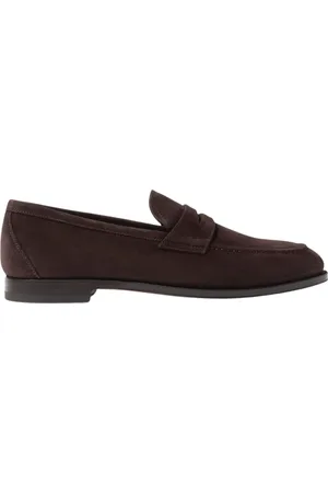Scarosso Sko, Herre, Brun, 43 EU, Læder, Sorte Penny Loafers