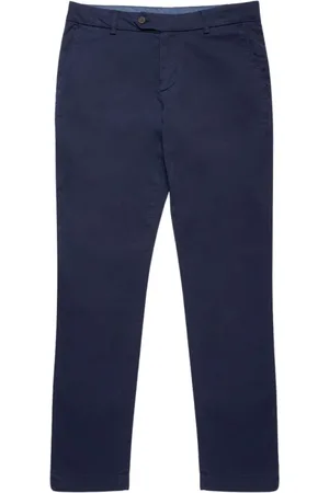Brooks Brothers Bukser, Herre, Blå, W36, Bomuld, Stretch Cotton Chinos