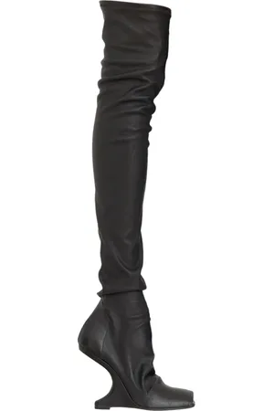 Rick Owens Sko, Dame, Sort, 37 EU, Læder, Cantilever Støvler