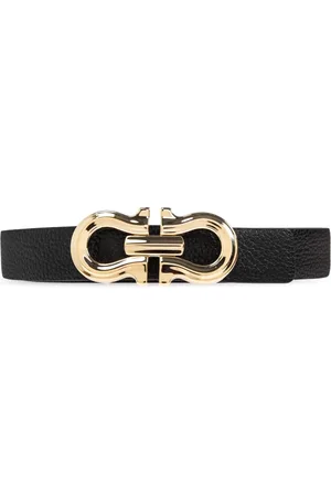 Salvatore Ferragamo Tilbehør, Dame, Sort, 95 CM, Læder, Vendbar bælte