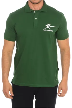 Philipp Plein Top, Herre, Grøn, S, Bomuld, Kortærmet Polo