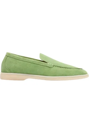 Scarosso Sko, Dame, Grøn, 37 1/2 EU, Ludovica Lysegrøn Ruskind Loafers