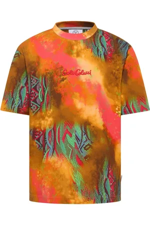 Carlo Colucci Top, Herre, Flerfarvet, XL, Dynamisk Sprayed Knit T-shirt