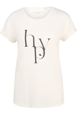 Betty Barclay Top, Dame, Hvid, 2XL, Bambus, Rynket rund hals T-shirt