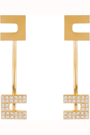 Elisabetta Franchi Tilbehør, Dame, Gul, ONE SIZE, Messing/Glas Pendellampe