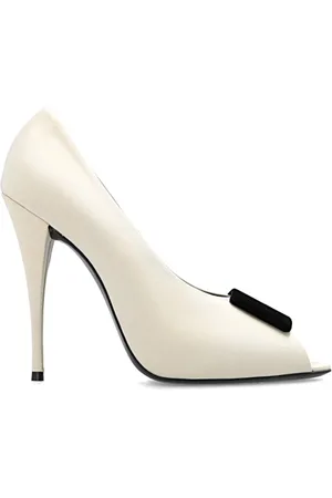 Saint Laurent Sko, Dame, Hvid, 40 EU, Læder, Elegante Pumps