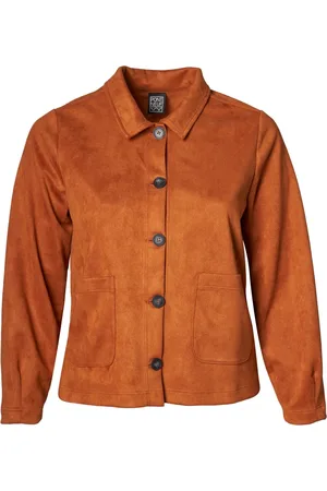 Pont Neuf Jakke, Dame, Brun, M, Polyester, Rust Casual Jakke med Elastan