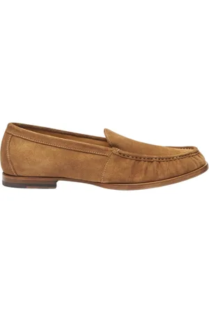 Scarosso Sko, Herre, Brun, 48 EU, Suede, Håndlavede Suede Loafers med Rynkede Syninger