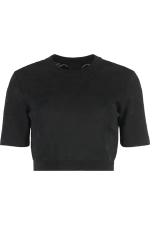 Givenchy Top, Dame, Sort, XS, Polyester, Ribstrikket Jacquard Top