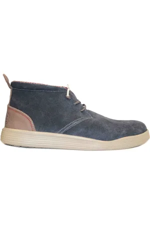 Hey dude Sko, Herre, Blå, 45 EU, Blå Ruskind Loafers