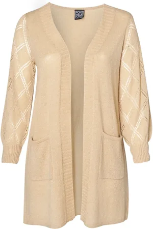 Pont Neuf Strik, Dame, , 2XL, Uld, A-Form Uld Bluse Sand