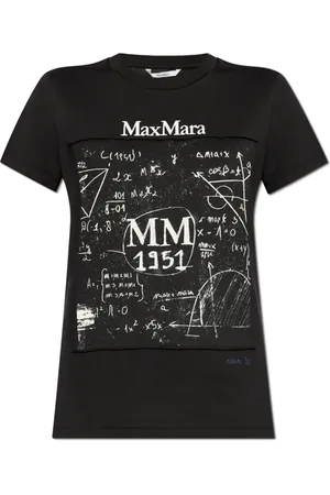 Max Mara Top, Dame, Sort, L, Bomuld, T-shirt Colibri