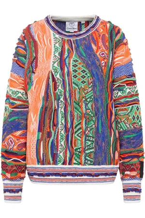 Carlo Colucci Strik, Dame, Flerfarvet, L, Tyl, Oversize Striktrøje