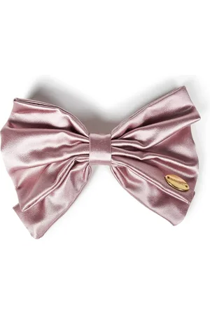 Nina Ricci Tilbehør, Dame, Lyserød, ONE SIZE, Uld, Lyserød Sløjfe Tilbehør med Guld Lukning