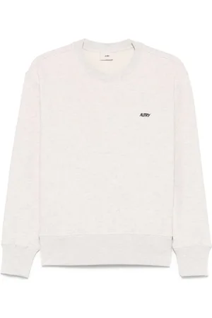 Autry Sweathshirts & Hoodies, Dame, Grå, S, Grå Ribstrikket Crew Neck Sweater