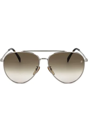 DB EYEWEAR BY DAVID BECKHAM Tilbehør, Herre, Grå, ONE SIZE, Uld, Aviator Metal Solbriller
