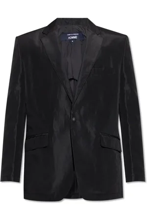 Comme des Garçons Jakke, Herre, Sort, XS, Linned, Blazer med linnedfinish