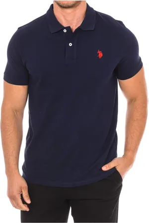 U.S. Polo Assn. Top, Herre, Blå, M, Bomuld, Kortærmet polo