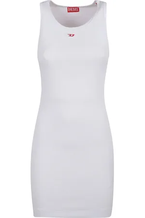 Diesel Kjole, Dame, Hvid, S, Uld, Stilfulde Jersey Toppe til Kvinder