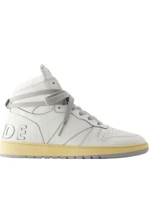 Rhude Sko, Herre, Hvid, 40 EU, Læder, Læder Hi-Top Sneakers