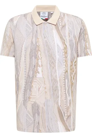 Carlo Colucci Top, Herre, , 2XL, Uld, Knitprint Polo Skjorte