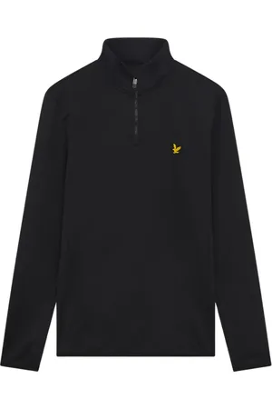 Lyle & Scott Sweathshirts & Hoodies, Herre, Sort, XS, Uld, Tech 1/4 Zip Midlayer
