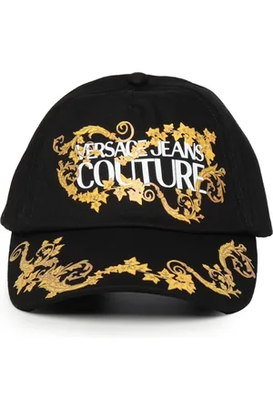 VERSACE Tilbehør, Dame, Sort, ONE SIZE, Bomuld, Sorte hatte med Cappello-stil
