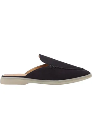 Scarosso Sko, Herre, Blå, 43 1/2 EU, Læder, Lucrezio Blå Ruskind Slippers