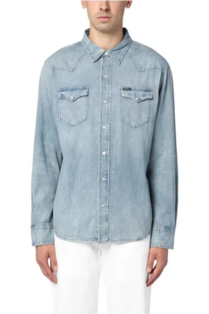 Ralph Lauren Skjorte, Herre, Blå, S, Denim, Denim Skjorte Klassisk Stil