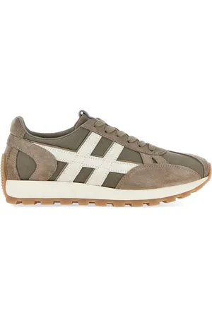 Hogan Sko, Herre, Flerfarvet, 41 EU, Uld, Taupe Herresneakers med Ruskind