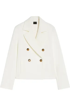 pennyblack Jakke, Dame, Hvid, S, Hvid Dobbeltbrystet Frakke Snak Stil