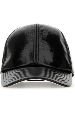 Courrèges Tilbehør, Herre, Sort, S, Uld, Sort Vinyl Baseball Cap