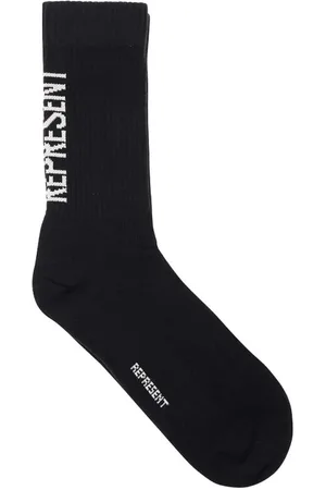Represent Undertøj, Herre, Sort, ONE SIZE, Bomuld, Logo Bomuldsstrømper