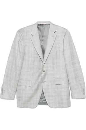 TAGLIATORE Jakke, Herre, Grå, 3XL, Ternede blazer
