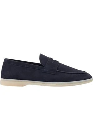 Scarosso Sko, Herre, Blå, 44 EU, Uld, Luciano Loafers