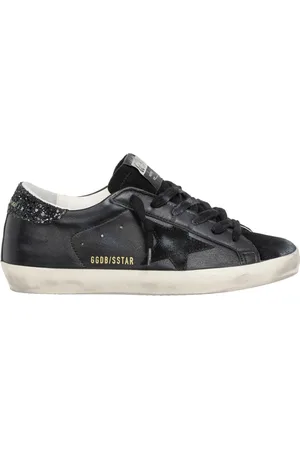 Golden Goose Sko, Dame, Sort, 36 EU, Uld, Vintage Distressed Lace-Up Sneakers