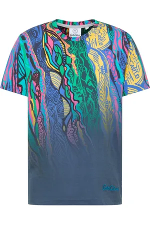 Carlo Colucci Top, Herre, Flerfarvet, L, Pixel Strik T-Shirt