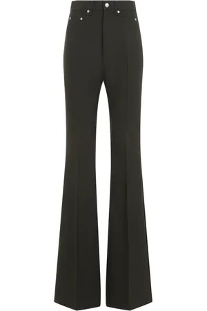 Rick Owens Bukser, Dame, Grå, W27, Bomuld, Bootcut Bomuldsbukser