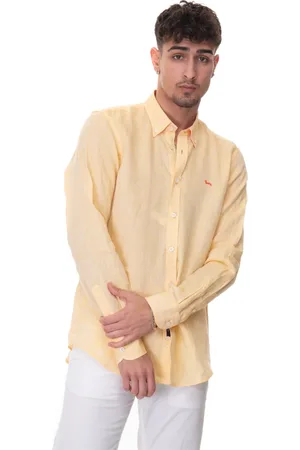 HARMONT&BLAINE Skjorte, Herre, Gul, 4XL, Uld, Afslappet skjorte med knapper