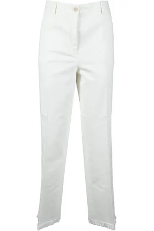 ANTONELLI Bukser, Dame, Hvid, L, Bomuld, Lyocell Bomuld Blandet Elastiske Bukser