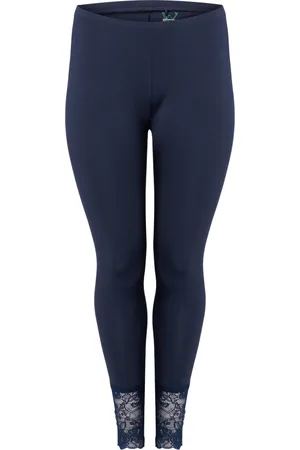 Pont Neuf Bukser, Dame, Blå, 3XL, Bomuld, Iris Leggings Navy Bambus Bomuld