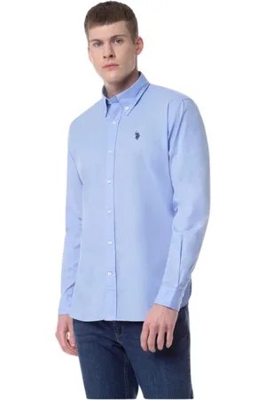 U.S. Polo Assn. Skjorte, Herre, Blå, L, Bomuld, Oxford Button Down Skjorte