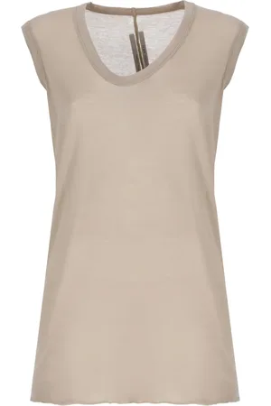 Rick Owens Top, Dame, , XS, Bomuld, Bomuld V-Hals Ærmeløs Top