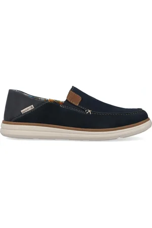 Rieker Sko, Herre, Blå, 42 EU, Blå Ruskind Loafers