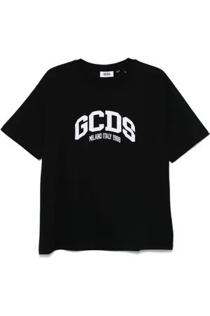 GCDS Top, Herre, Sort, S, Sort Lounge Logo Oversize T-Shirt
