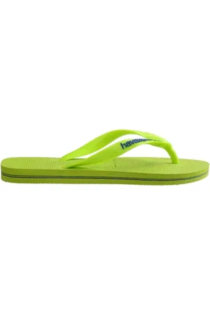 Havaianas Sko, Dame, Grøn, 35 EU, Neon Logo Flip Flops