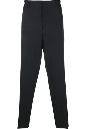 Jil Sander Bukser, Herre, Blå, M, Polyester, Blå bukser med skjult lukning